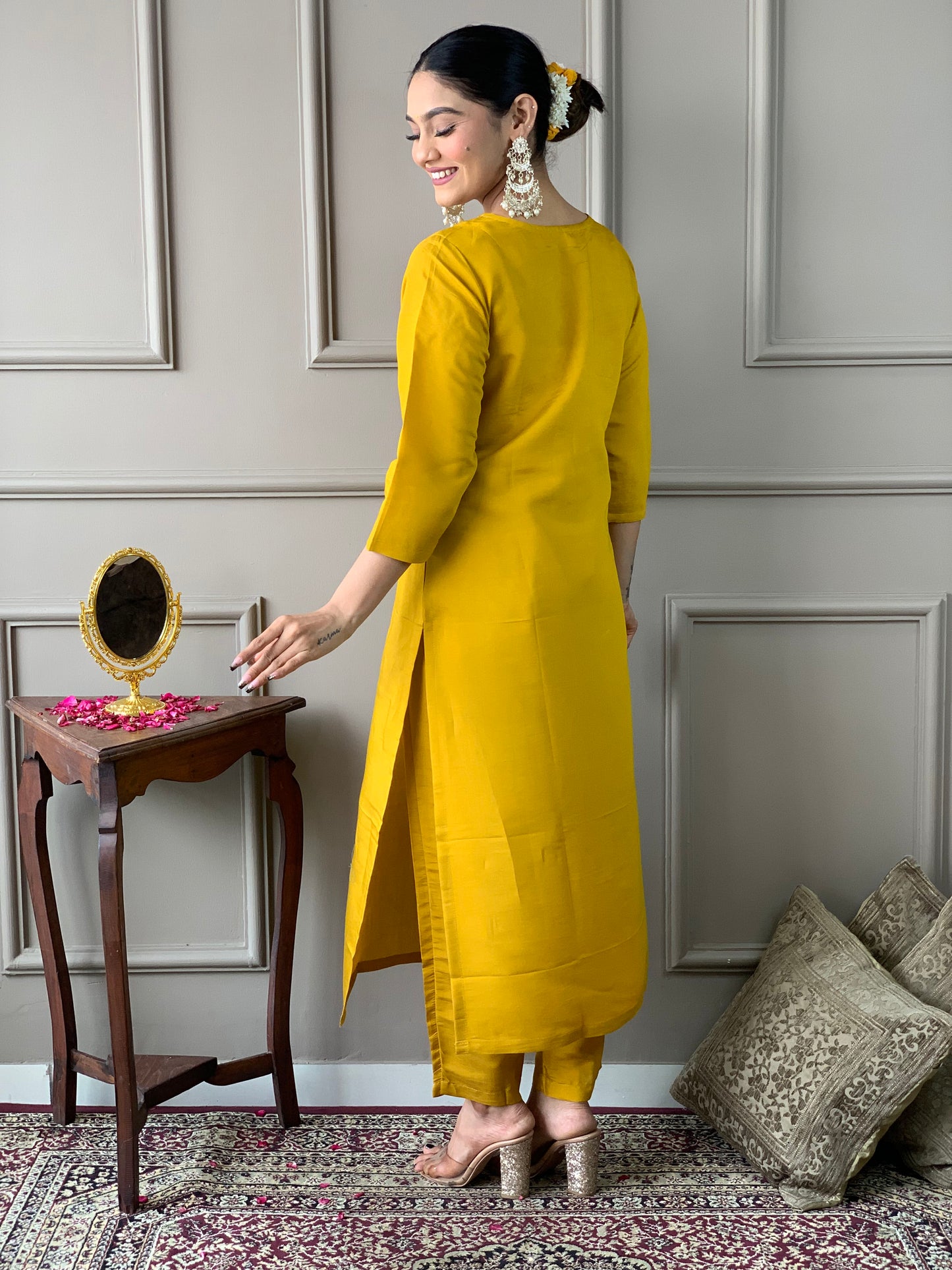 Elegant Chanderi Kurti Set