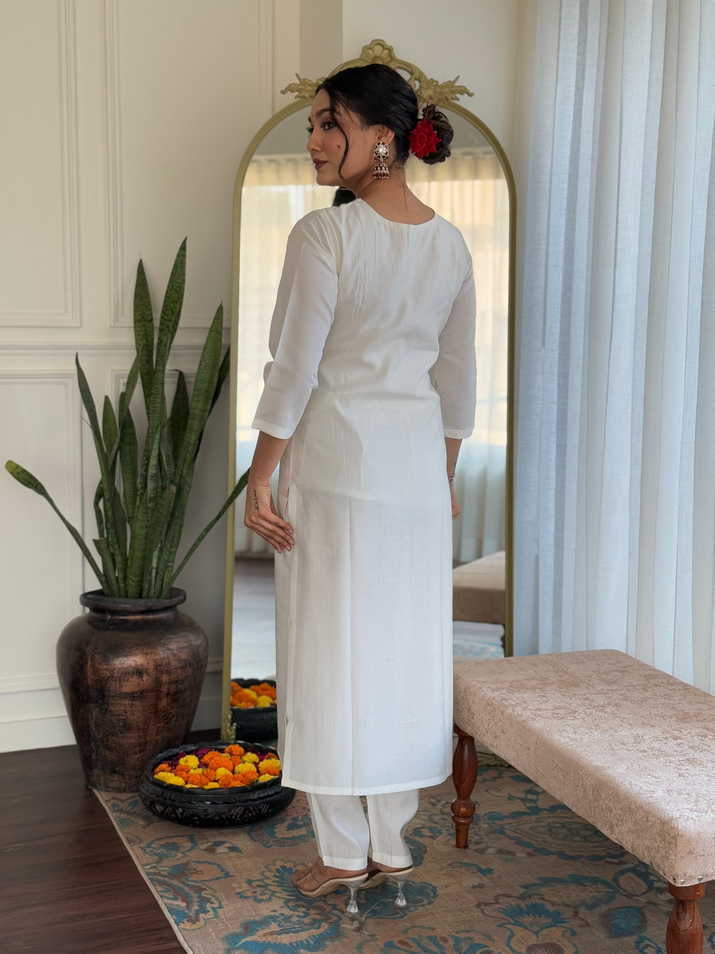 MANVI Silk Festive Kurti Set