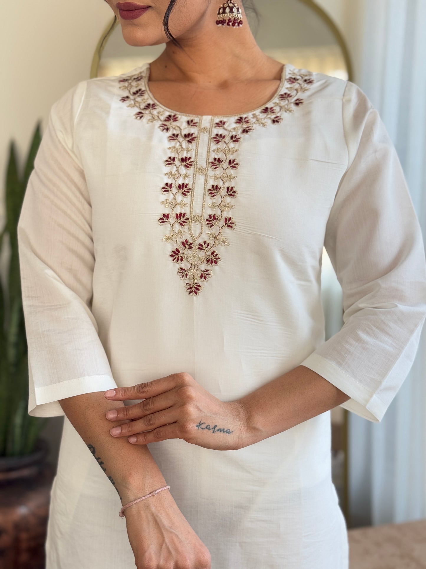 MANVI Silk Festive Kurti Set