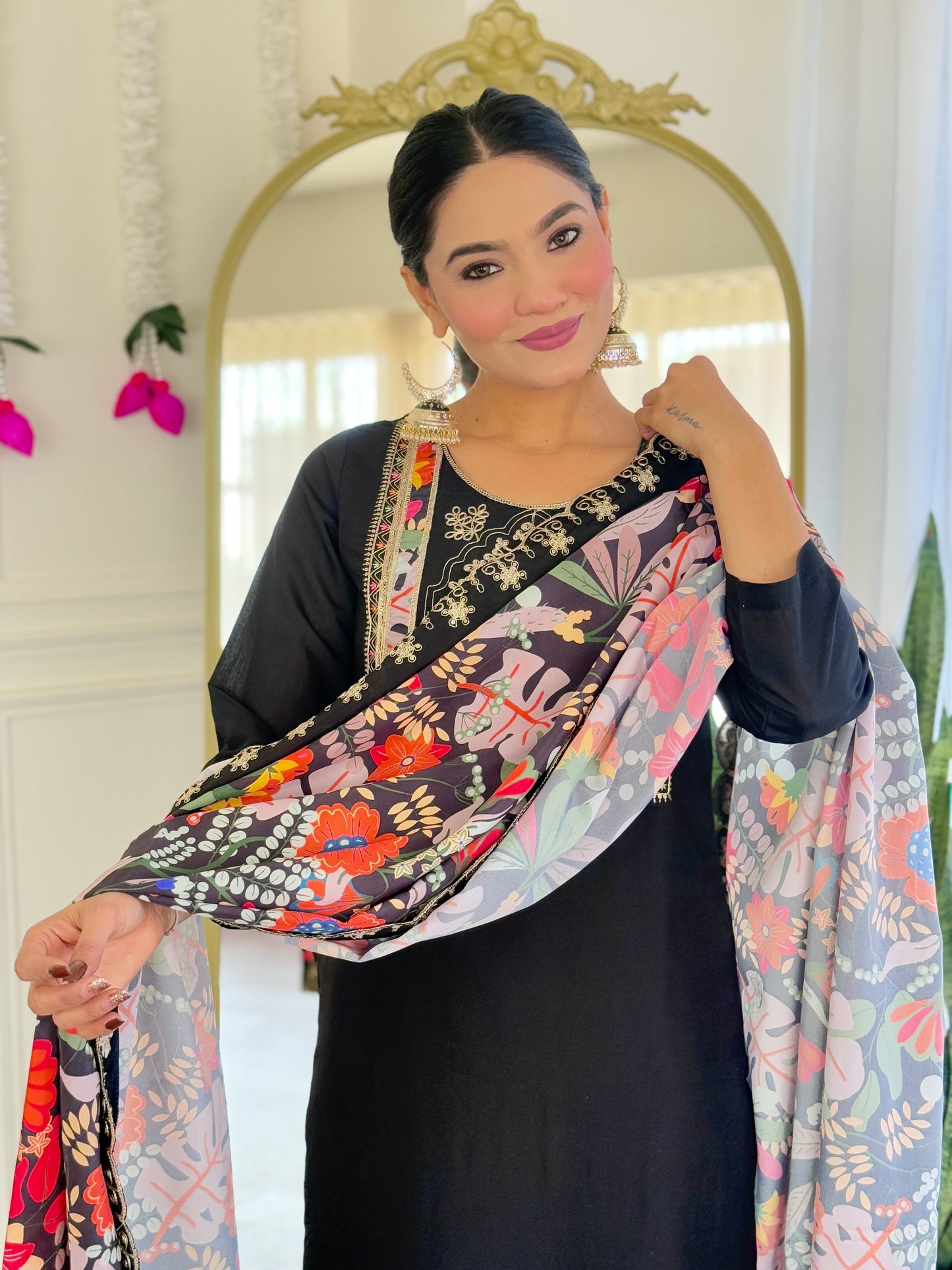 NARI Chanderi Silk Kurti Set