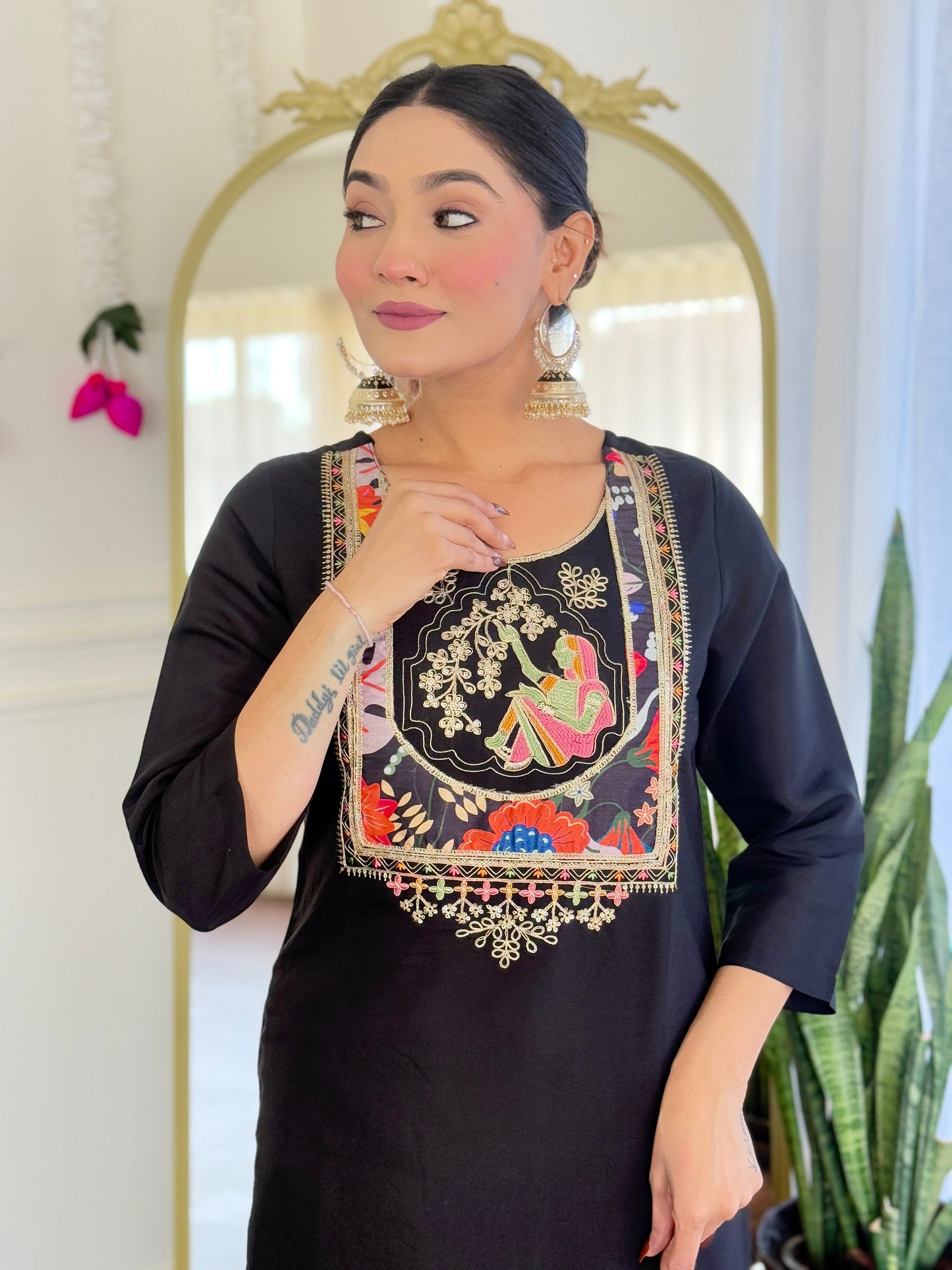 NARI Chanderi Silk Kurti Set