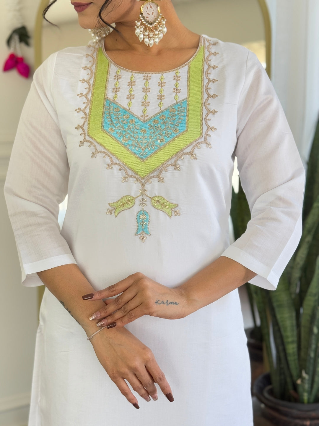 SHIVANGI Chanderi Jaquard Kurti Set