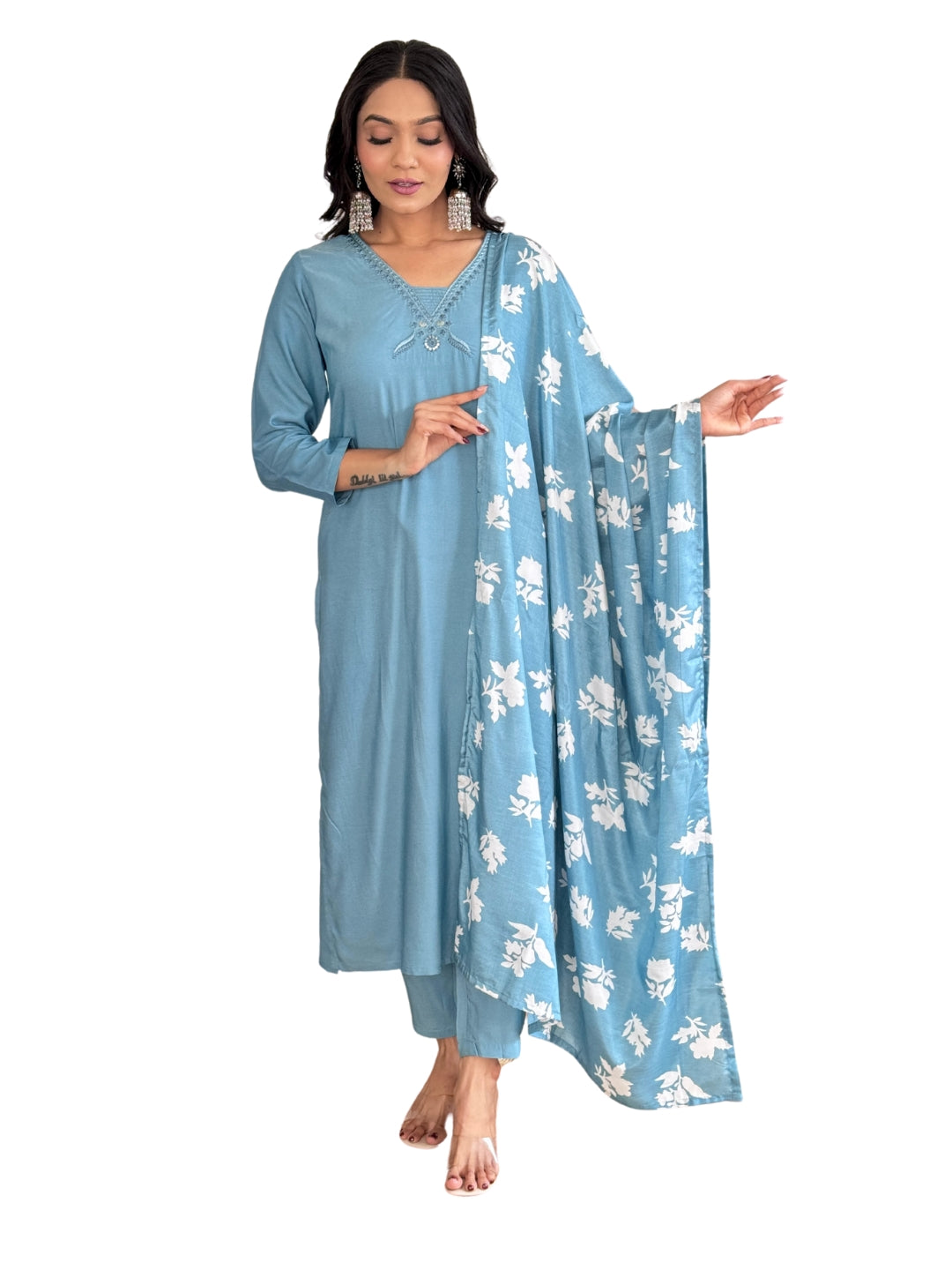 Sky Designer Kurti Set
