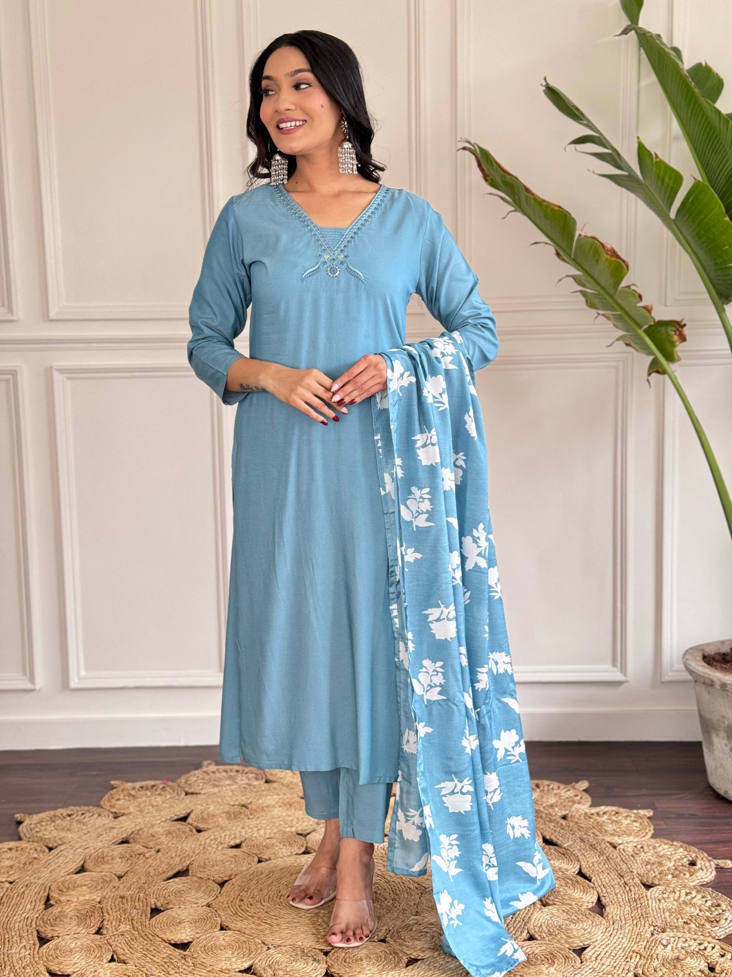Sky Designer Kurti Set