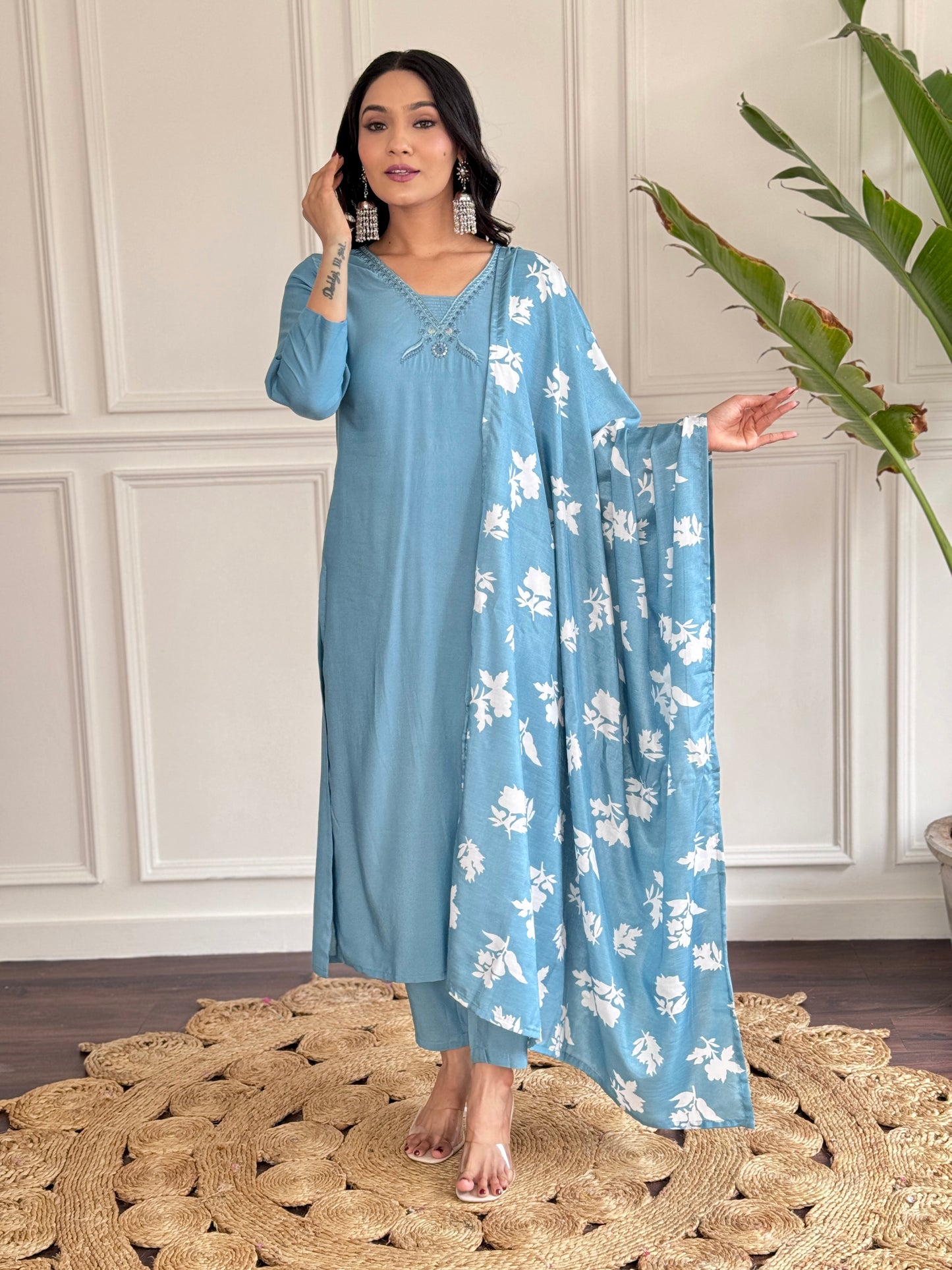 Sky Designer Kurti Set