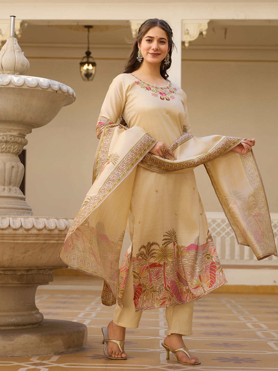 Assam Silk Festive Kurti Set