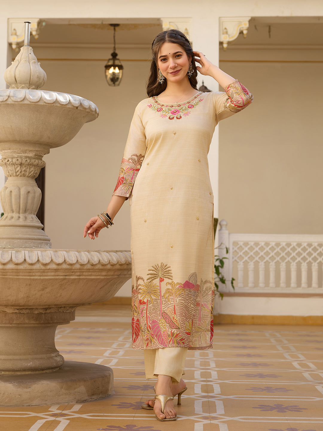 Assam Silk Festive Kurti Set