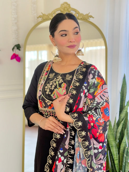 NARI Chanderi Silk Kurti Set