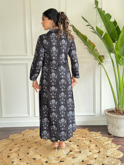 Cotton Chanderi Festive Kurti Set