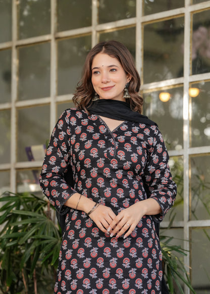 Cotton Silk Kota Festive Kurti Set