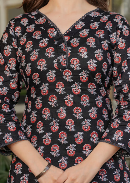 Cotton Silk Kota Festive Kurti Set