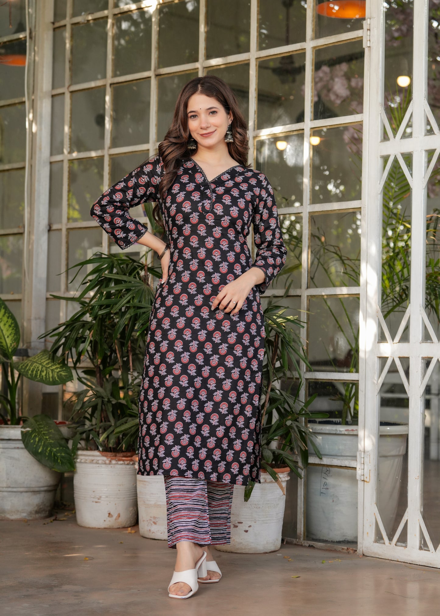 Cotton Silk Kota Festive Kurti Set