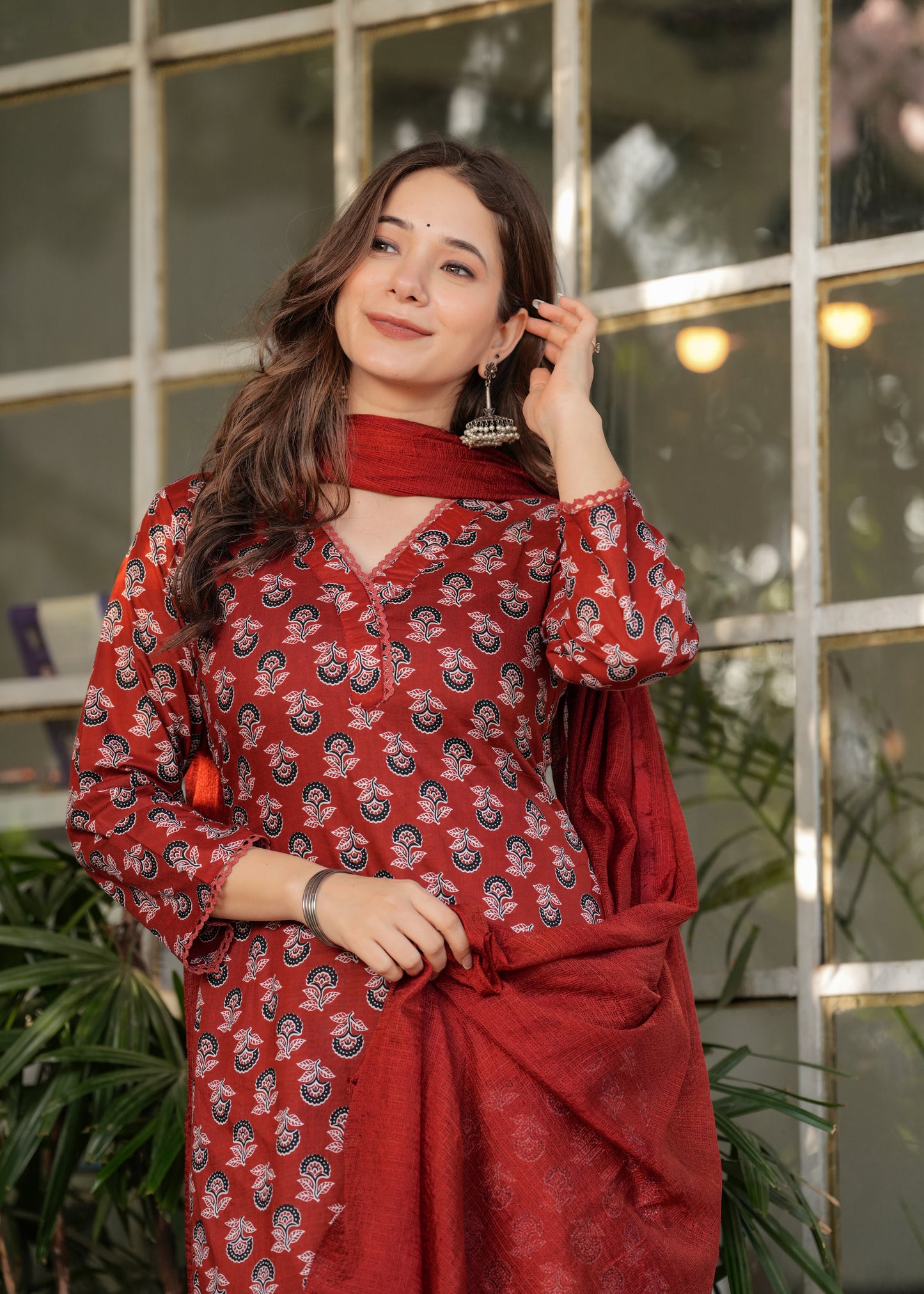 Cotton Silk Kota Festive Kurti Set