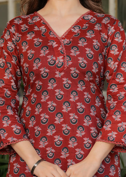 Cotton Silk Kota Festive Kurti Set