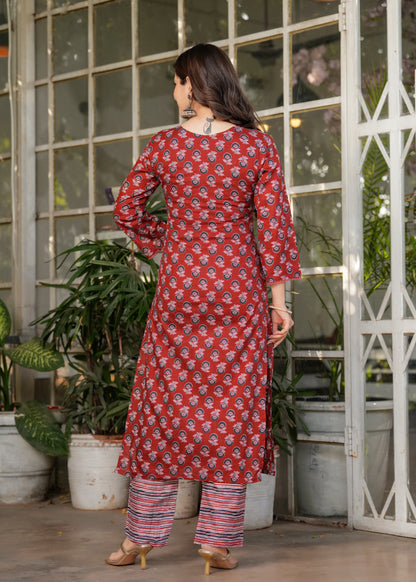 Cotton Silk Kota Festive Kurti Set