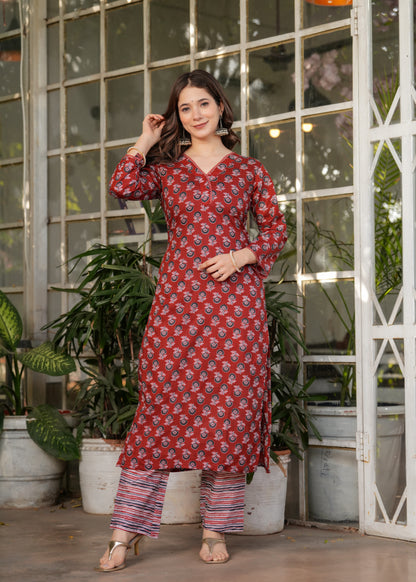 Cotton Silk Kota Festive Kurti Set