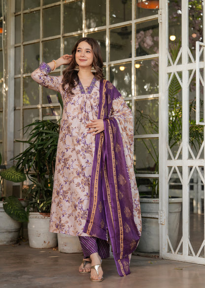 Cotton Chanderi Elegant Kurti Set