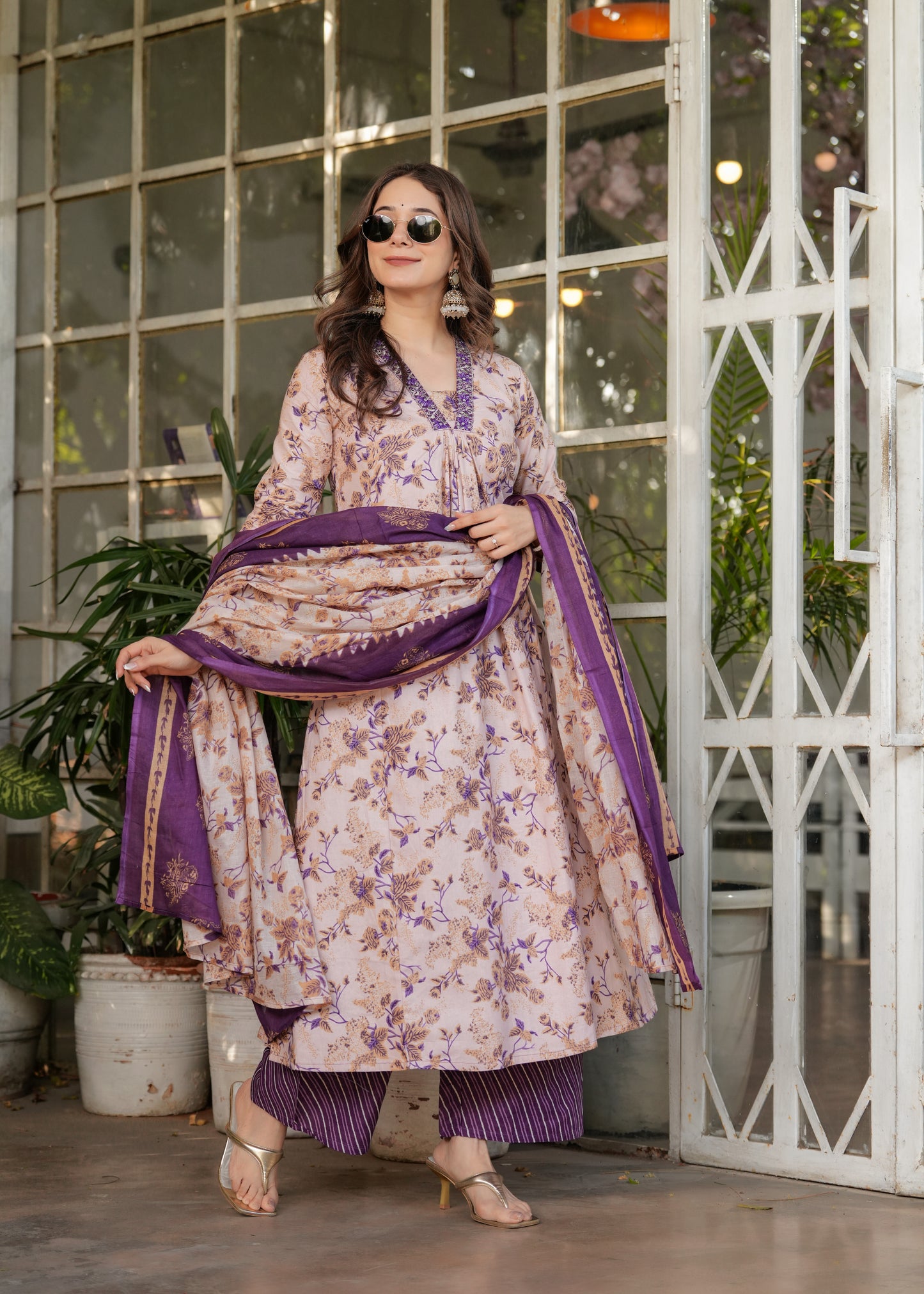 Cotton Chanderi Elegant Kurti Set