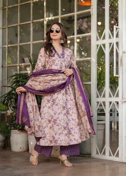 Cotton Chanderi Elegant Kurti Set