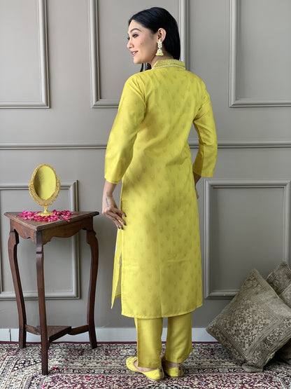 Muslin Cotton Chanderi Kurti Set