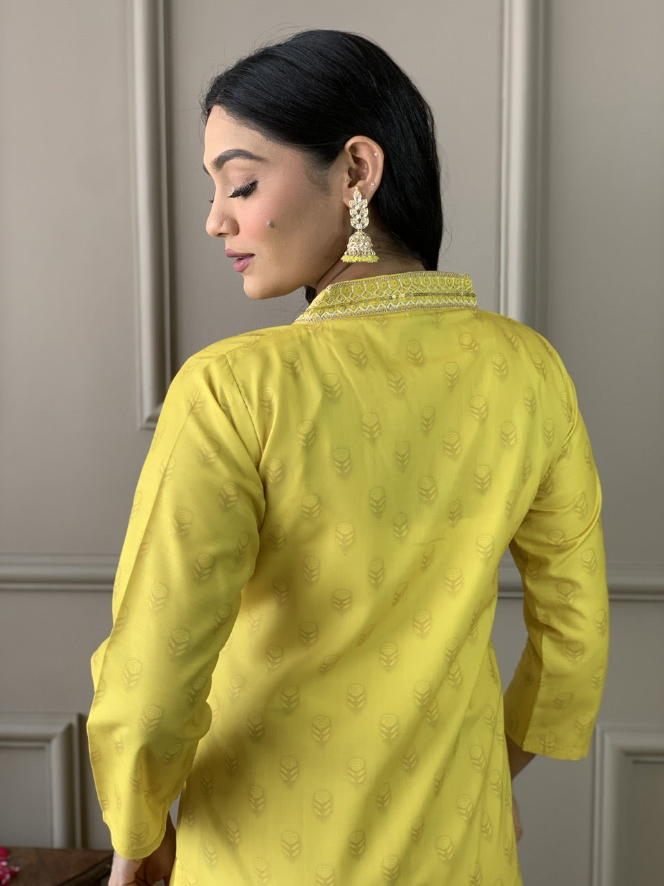 Muslin Cotton Chanderi Kurti Set