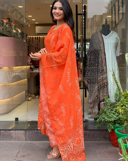 Georgette Gadhval Festive Kurti Set