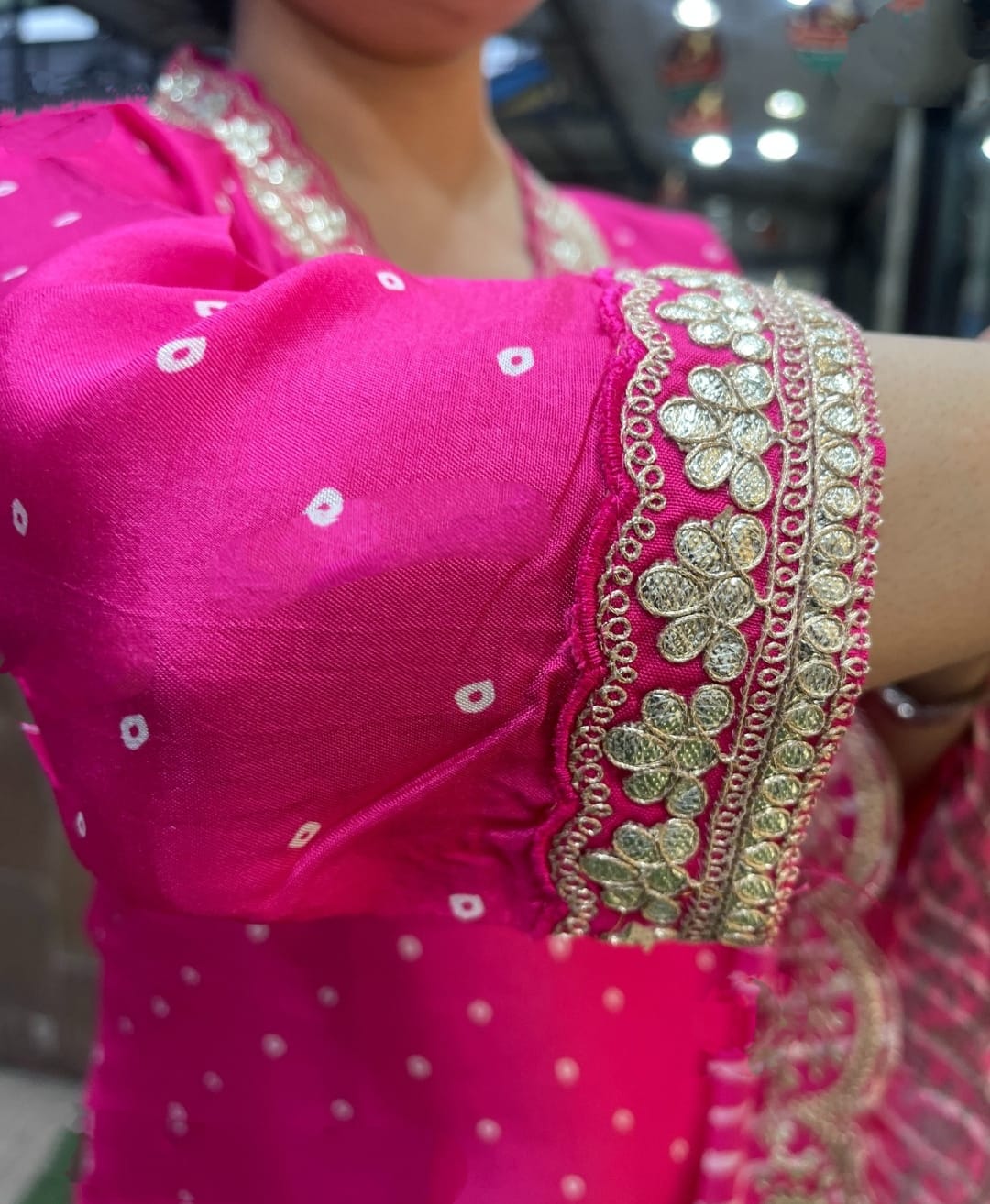 Pink Chanderi Muslin Kurti Set