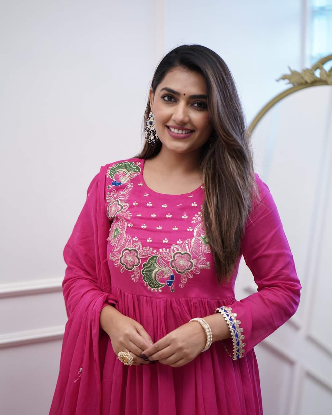 Morlo BSY Chinon Chanderi Kurti Set