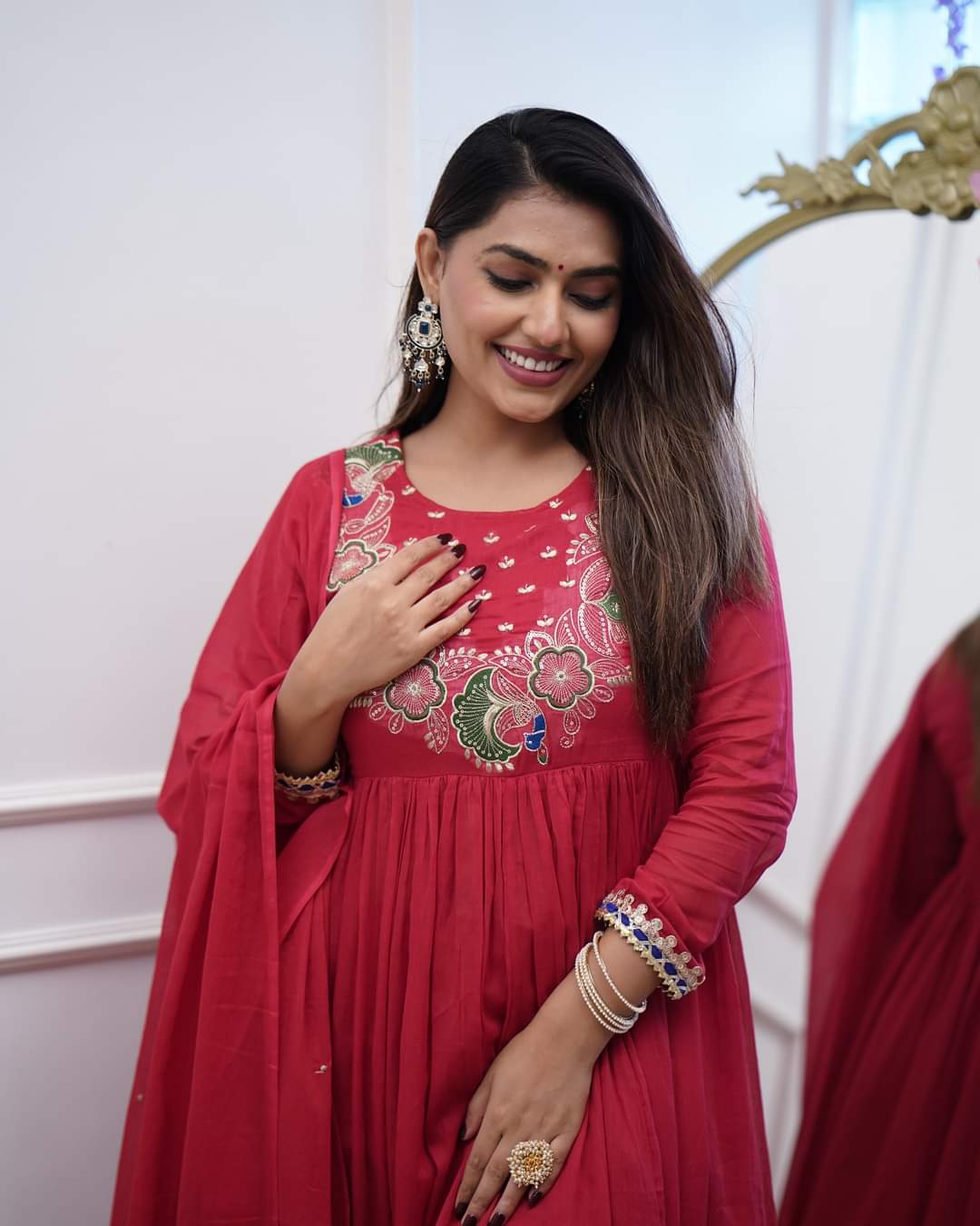 Morlo BSY Chinon Chanderi Kurti Set