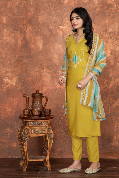Pratiksha Viscose Rayon Slik Taby Slik Kurti Set
