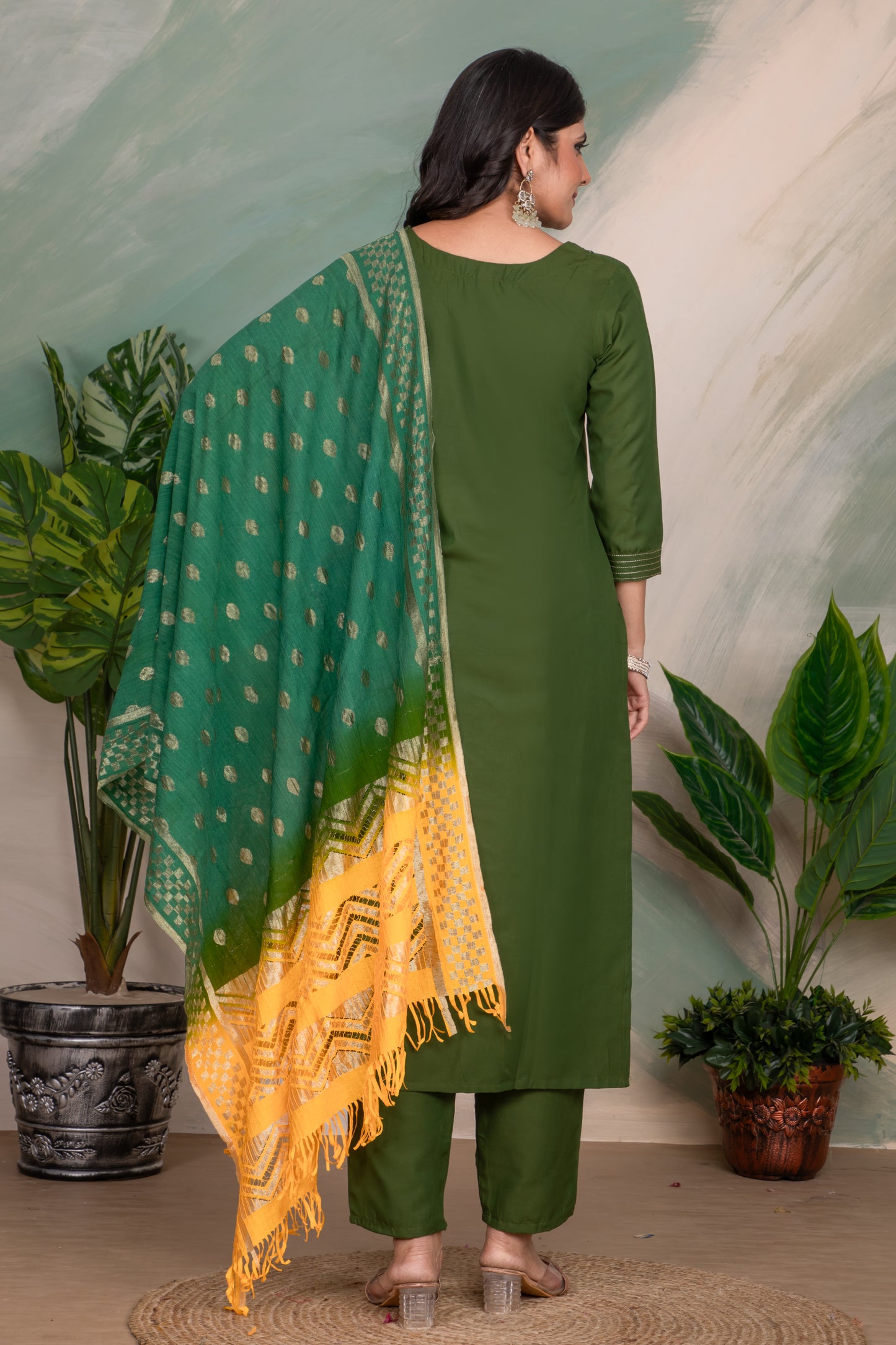 Sameera Viscose Chanderi Russel Kurti Set