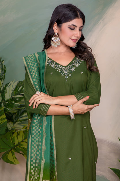 Sameera Viscose Chanderi Russel Kurti Set