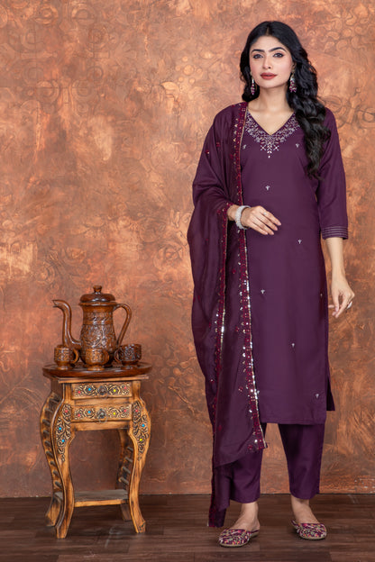 Sameera Viscose Chanderi Russel Kurti Set