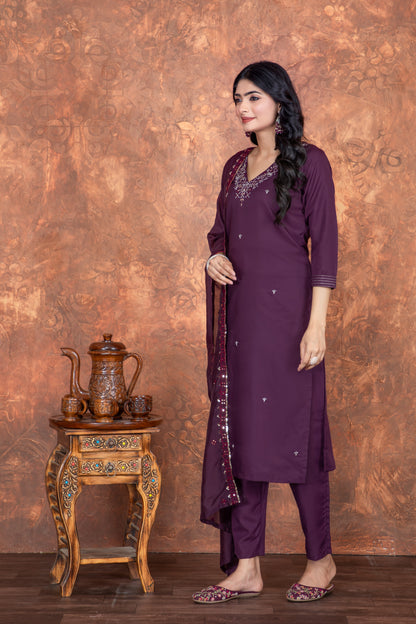 Sameera Viscose Chanderi Russel Kurti Set
