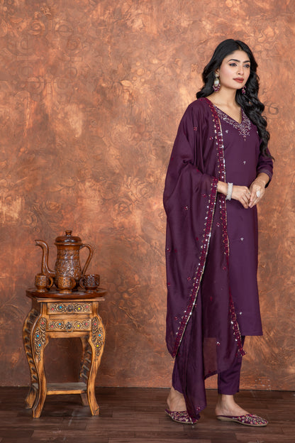 Sameera Viscose Chanderi Russel Kurti Set