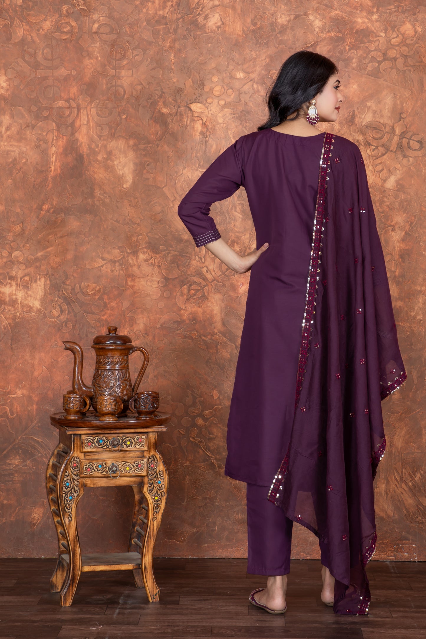 Sameera Viscose Chanderi Russel Kurti Set
