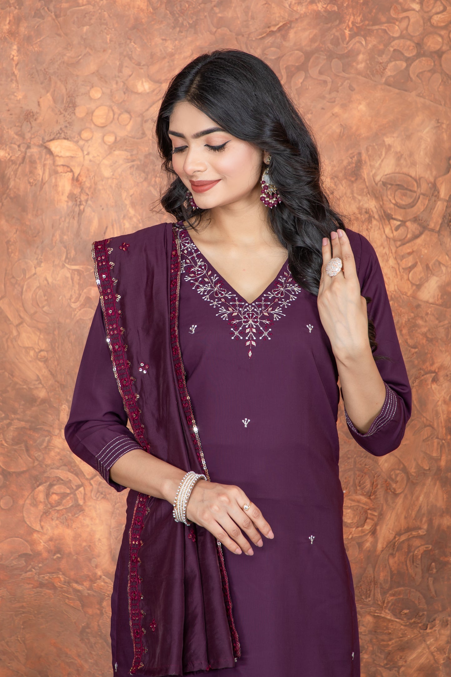 Sameera Viscose Chanderi Russel Kurti Set