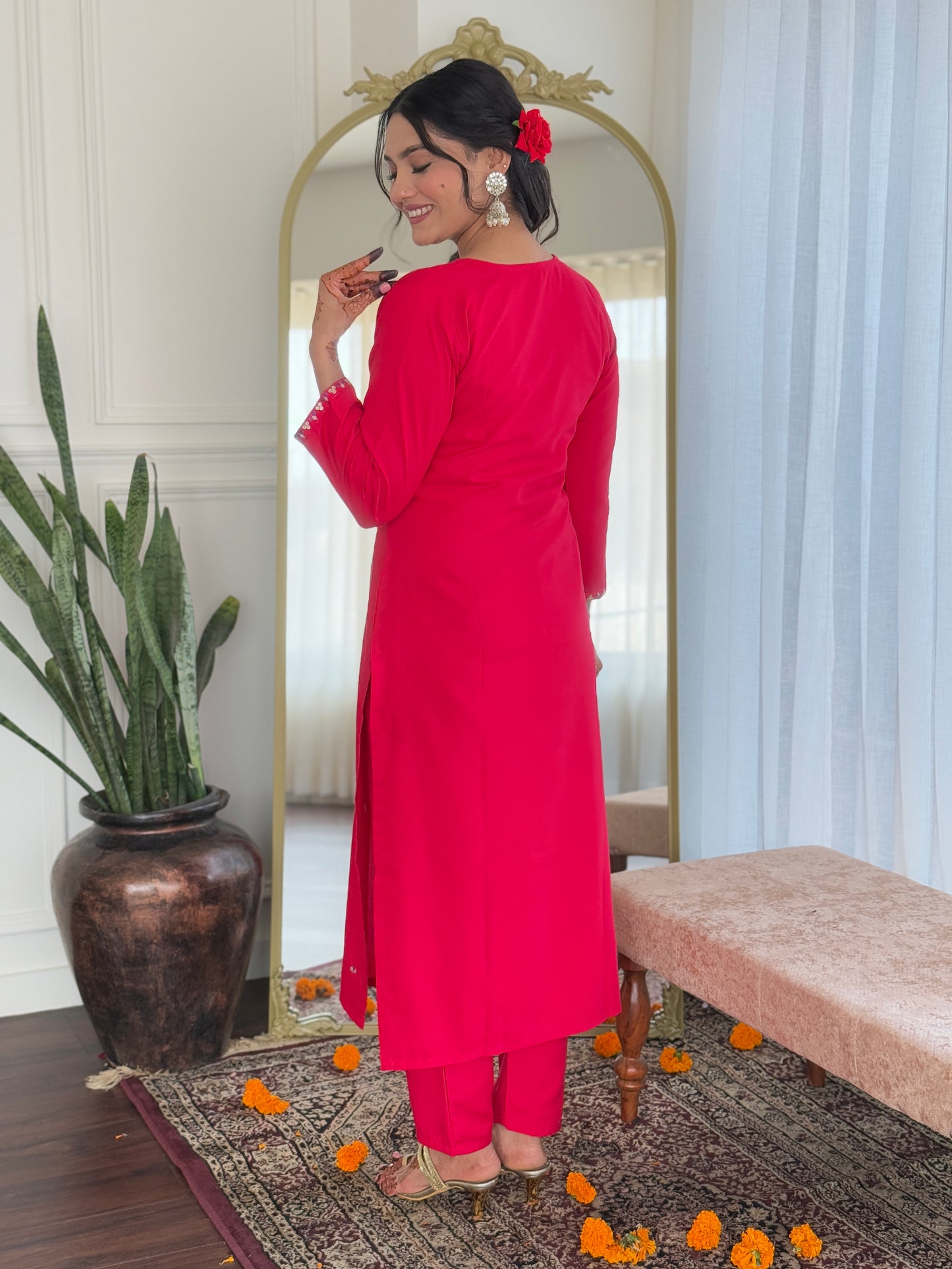 DIVA Rayon Linen Print Kurti Set