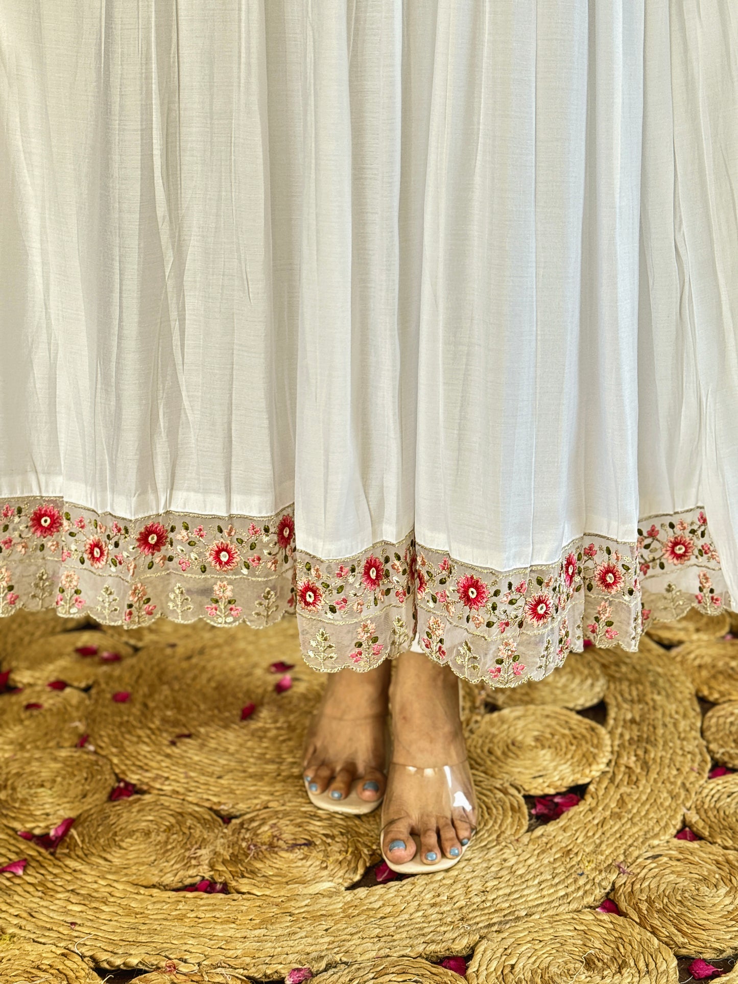 KANIKA Viscose Chanderi Jacquard Kurti Set