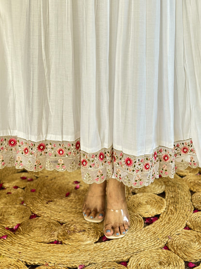 KANIKA Viscose Chanderi Jacquard Kurti Set