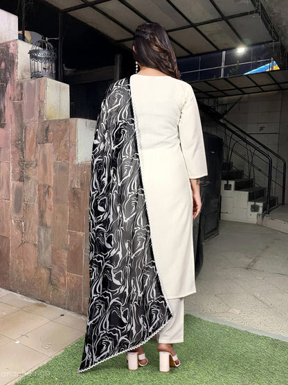 RESHMA Viscose Blend Reyon Nylon Taby Organza Kurti Set