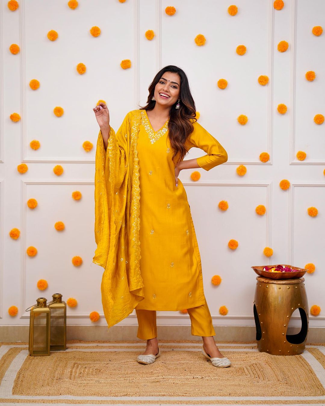 ZARNA Viscose Chanderi Chanderi Kurti Set