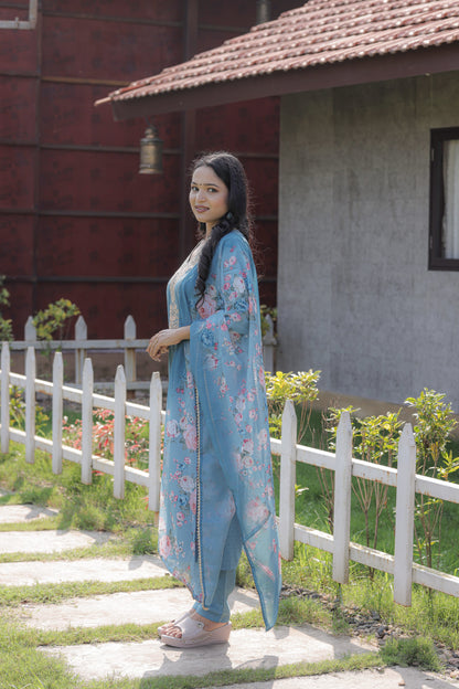 Firozi Designer Kurti Set