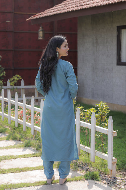 Firozi Designer Kurti Set