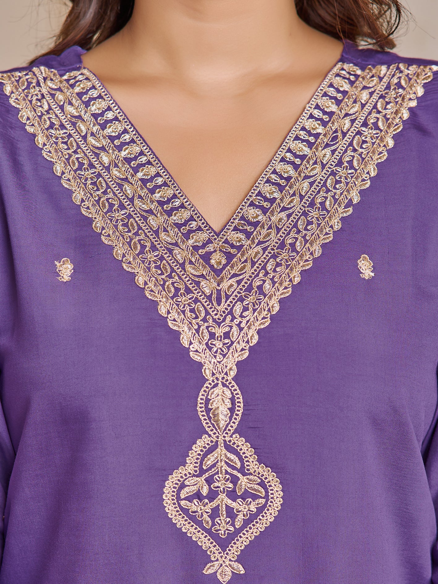 Lavender Designer Kurti Set