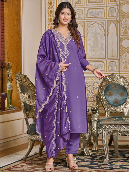 Lavender Designer Kurti Set