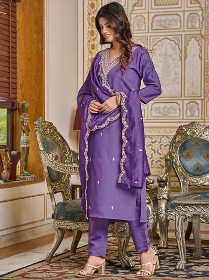 Lavender Designer Kurti Set