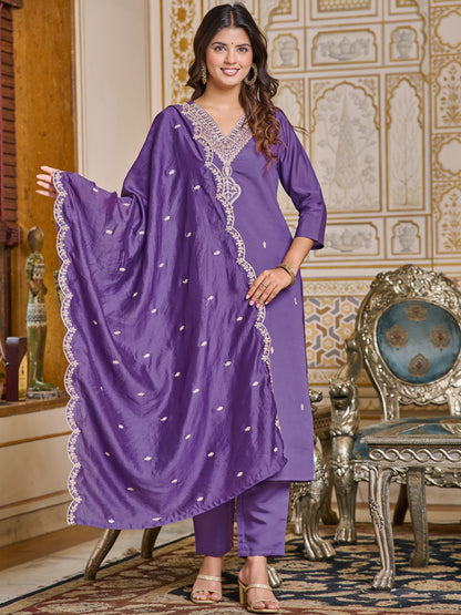 Lavender Designer Kurti Set