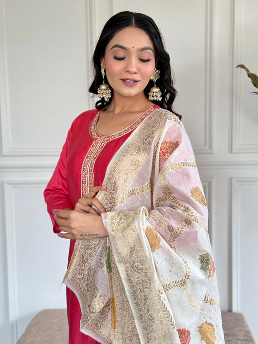 Gajri Designer Kurti Set