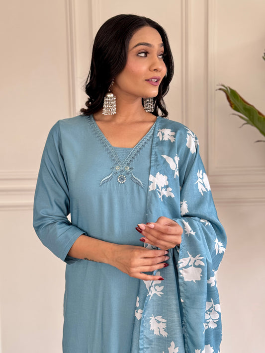 Sky Designer Kurti Set